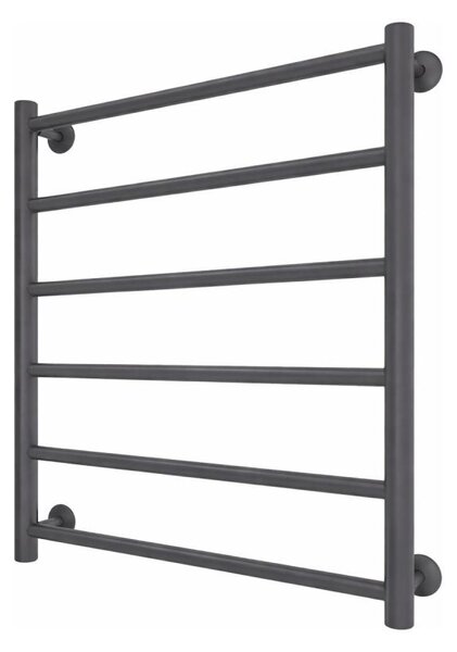 Koupelnový žebříkový radiátor INOX FLAT 122W/230V 57x43 cm nerez/antracit