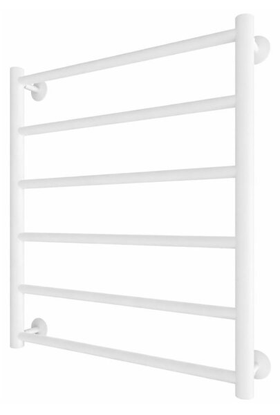 Koupelnový žebříkový radiátor INOX FLAT 122W/230V 57x43 cm nerez/bílá