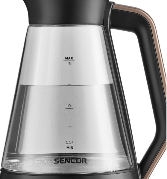 Sencor - Rychlovarná konvice s termoregulací 1,5 l 2150W/230V černá/rose gold