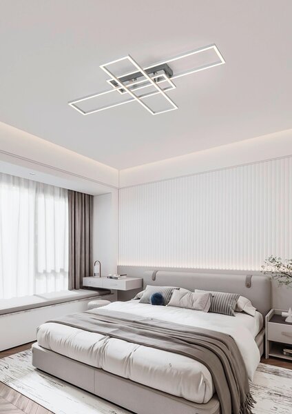 STROPNÍ LED SVÍTIDLO, 82,5/55/8 cm Novel - Stropní svítidla