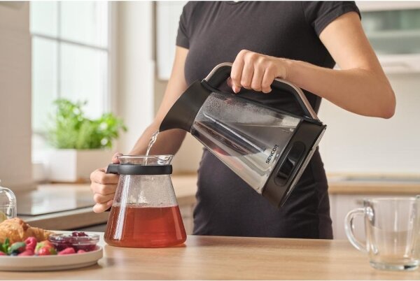 Sencor - Rychlovarná konvice s termoregulací 1,5 l 2150W/230V černá/rose gold