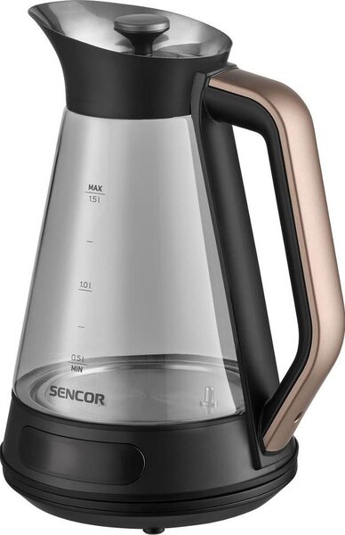 Sencor - Rychlovarná konvice s termoregulací 1,5 l 2150W/230V černá/rose gold