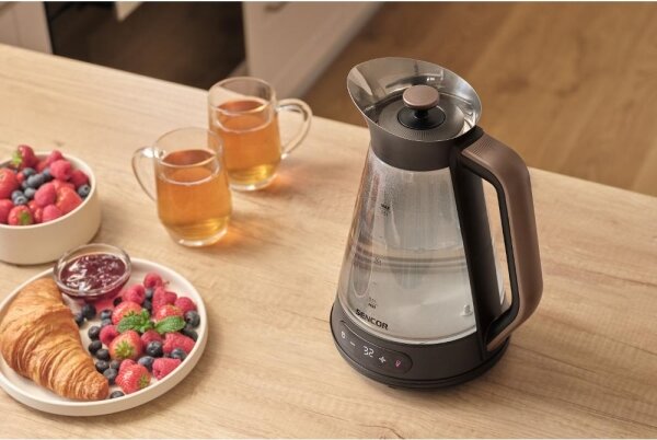 Sencor - Rychlovarná konvice s termoregulací 1,5 l 2150W/230V černá/rose gold