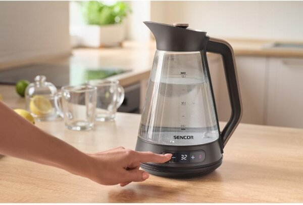 Sencor - Rychlovarná konvice s termoregulací 1,5 l 2150W/230V černá/rose gold