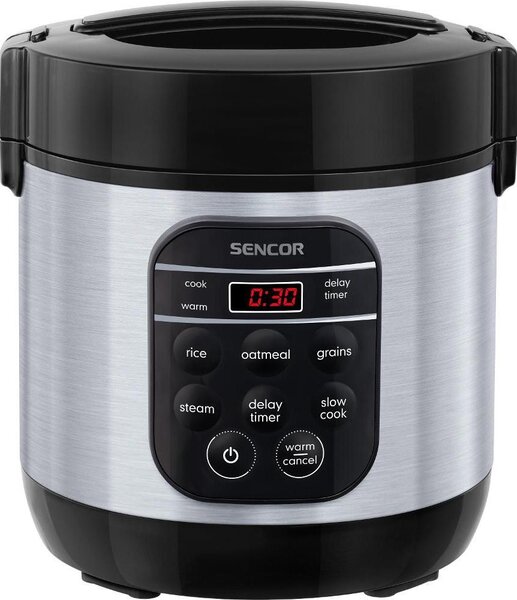Sencor - Multifunkční rýžovar 350W/230V 0,6 l nerez/černá