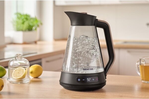 Sencor - Rychlovarná konvice s termoregulací 1,5 l 2150W/230V černá/rose gold