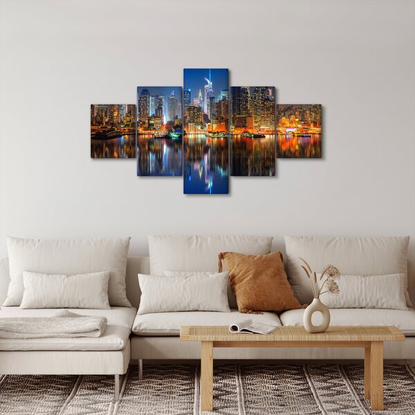 Obraz Manhattanu v noci (125x70 cm)
