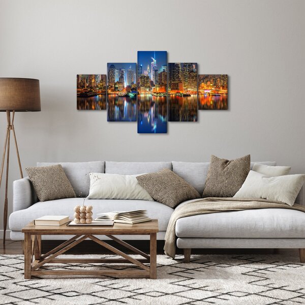 Obraz Manhattanu v noci (125x70 cm)