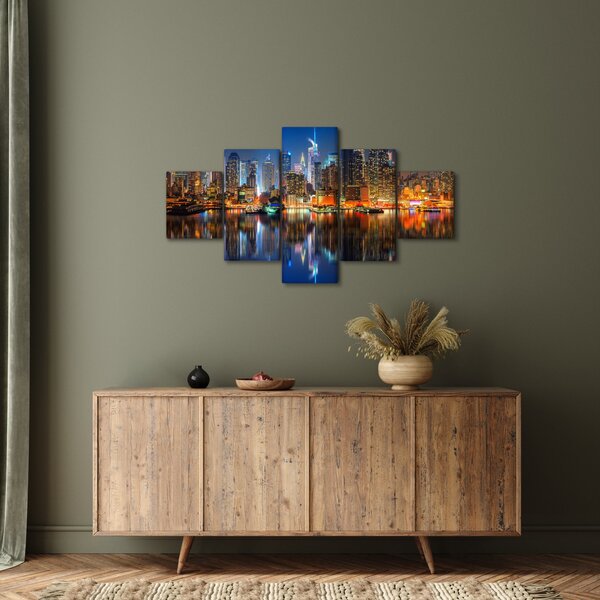 Obraz Manhattanu v noci (125x70 cm)