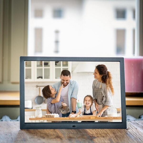 Sencor-Digitální fotorámeček 15,4" s reproduktorem 230V černá + dálkové ovládání