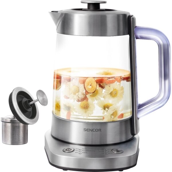 Sencor - Rychlovarná konvice s termoregulací 1,5 l 1500W/230V nerez