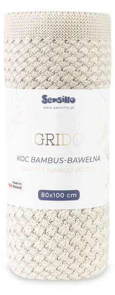 Bambusovo-bavlněná dětská deka „Grido“ - Barva: Cool Beige (80 x 100