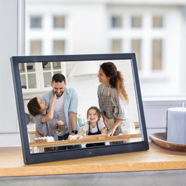 Sencor-Digitální fotorámeček 15,4" s reproduktorem 230V černá + dálkové ovládání
