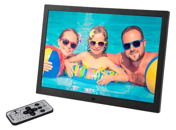 Sencor-Digitální fotorámeček 15,4" s reproduktorem 230V černá + dálkové ovládání