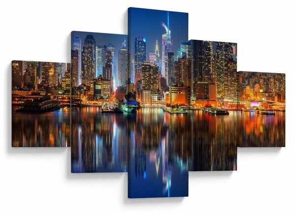 Obraz Manhattanu v noci (125x70 cm)