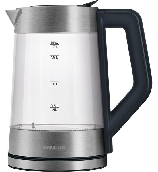 Sencor - Rychlovarná konvice s termoregulací 1,7 l 2200W/230V matný chrom/černá