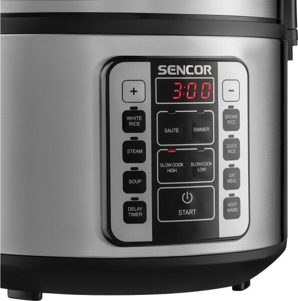 Sencor - Multifunkční rýžovar 700W/230V 1,5 l nerez/černá