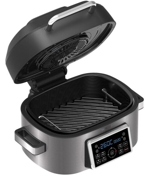 Sencor - Multifunkční horkovzdušná fritéza a gril 1660W/230V 6 l m. chrom/černá
