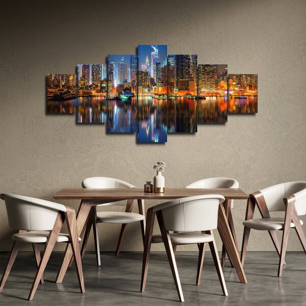 Obraz Manhattanu v noci (210x100 cm)