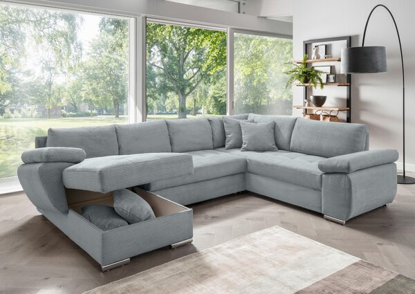 SEDACÍ SOUPRAVA, textil, světle modrá Livetastic - Sedací soupravy, Online Only