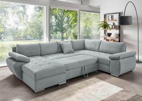 SEDACÍ SOUPRAVA, textil, světle modrá Livetastic - Sedací soupravy, Online Only