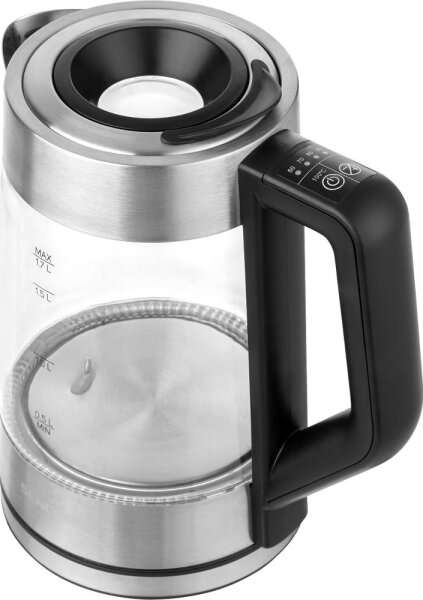 Sencor - Rychlovarná konvice s termoregulací 1,7 l 2200W/230V matný chrom/černá
