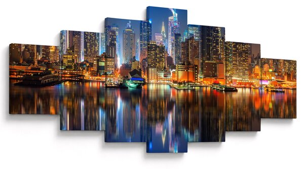 Obraz Manhattanu v noci (210x100 cm)