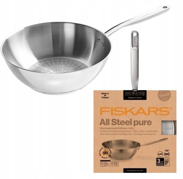 Fiskars All Steel Pure WOK pánev 28 cm 1065629