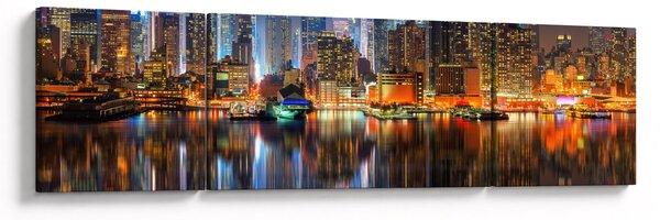 Obraz Manhattanu v noci (170x50 cm)
