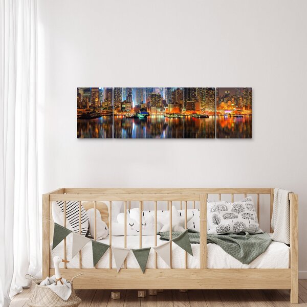 Obraz Manhattanu v noci (170x50 cm)