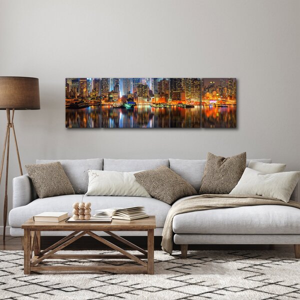 Obraz Manhattanu v noci (170x50 cm)