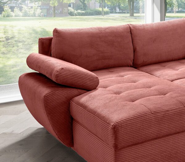SEDACÍ SOUPRAVA, textil, korály Livetastic - Sedací soupravy, Online Only