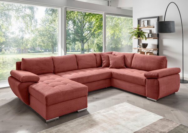 SEDACÍ SOUPRAVA, textil, korály Livetastic - Sedací soupravy, Online Only