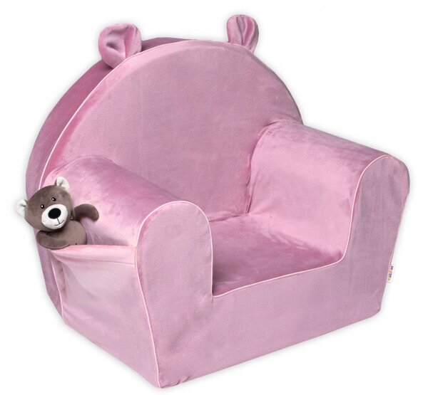 Dětská pohovka Baby Nellys 95783201 52 x 42 cm sametová růžová