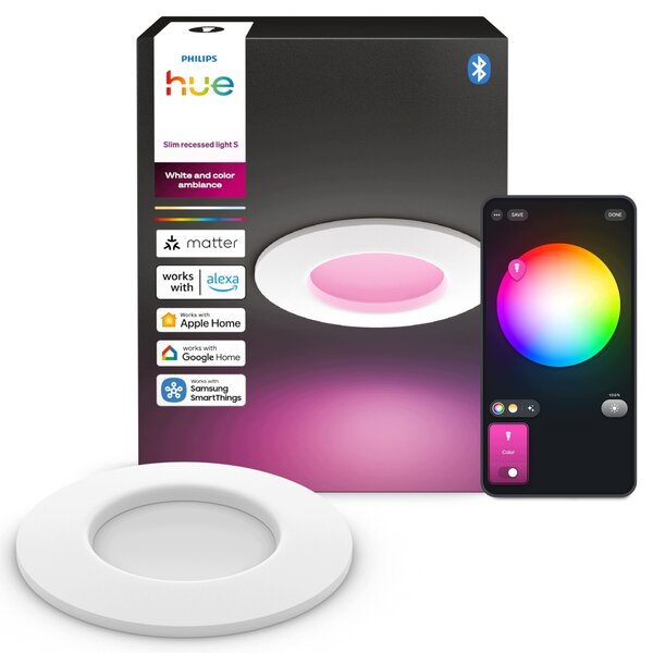 LED panel kulatý Philips Hue 9 x 10 cm bílý