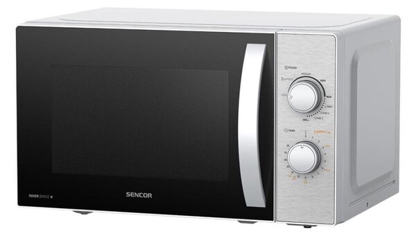 Sencor - Mikrovlnná trouba s funkcí grilu 700W/1000W/230V 20 l matný chrom