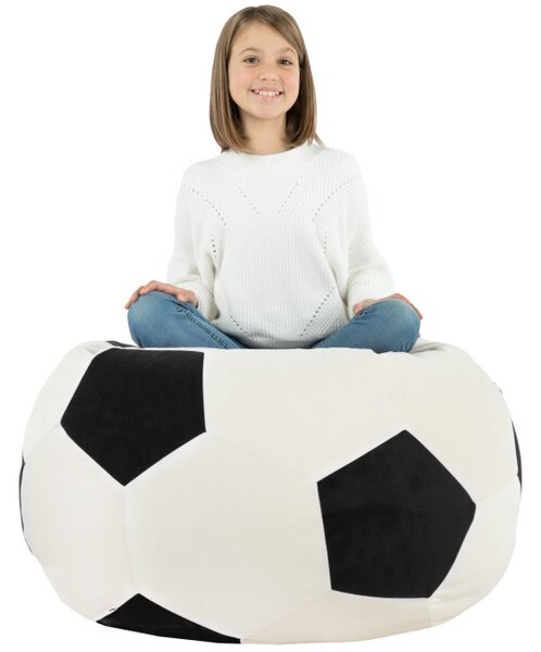 Plyšový sedací vak Fotbal černý