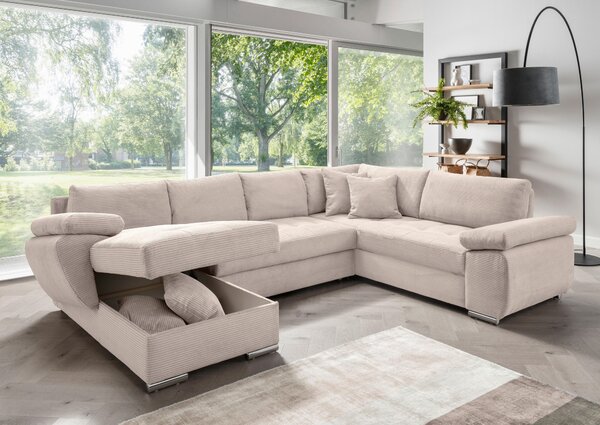 SEDACÍ SOUPRAVA, textil, béžová P & B - Sedací soupravy, Online Only
