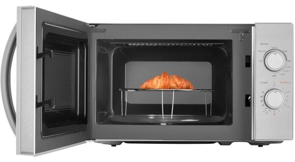 Sencor - Mikrovlnná trouba s funkcí grilu 700W/1000W/230V 20 l matný chrom