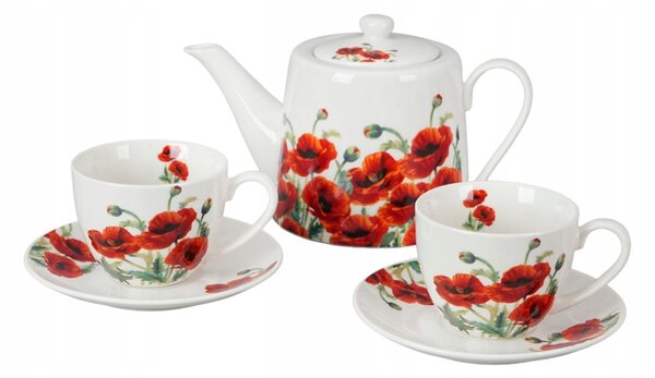 Čajovo-kávový servis Duo Classic Poppies 5 ks