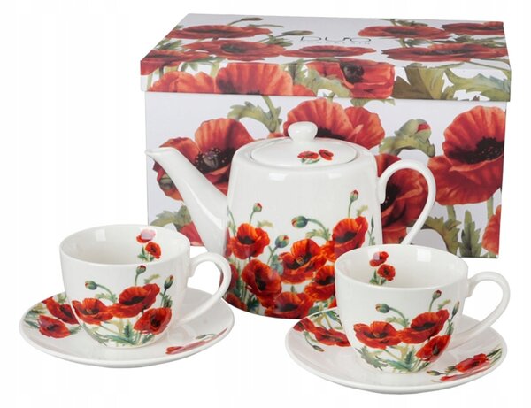 Čajovo-kávový servis Duo Classic Poppies 5 ks