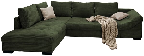 ROHOVÁ SEDAČKA, textil, tmavě zelená P & B - Sedací soupravy, Online Only