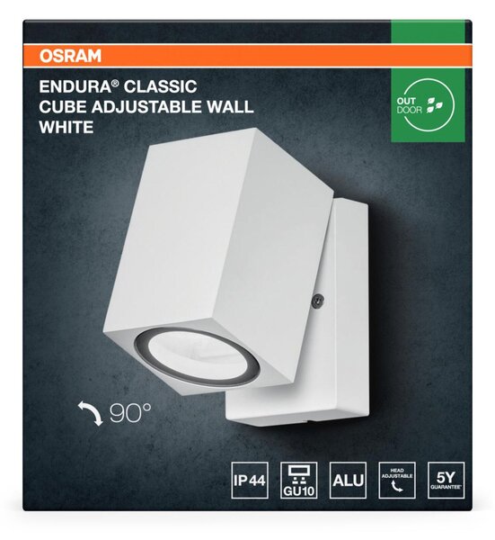 LEDVANCE venkovní nástěnné svítidlo ENDURA Classic Cube GU10 220-240 V nastavitelné bílé