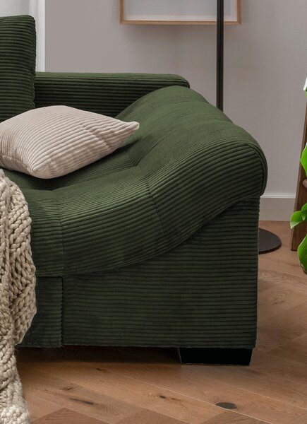 ROHOVÁ SEDAČKA, textil, tmavě zelená P & B - Sedací soupravy, Online Only