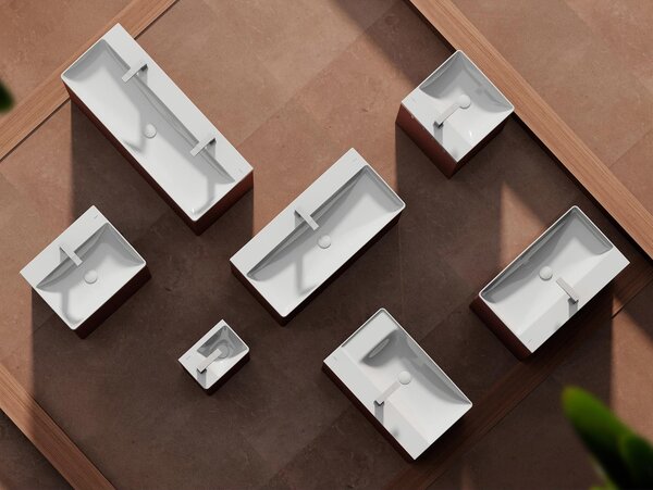 Hansgrohe Xelu Q umyvadlo 50x48 cm obdélníkový na pult bílá matný 61014450