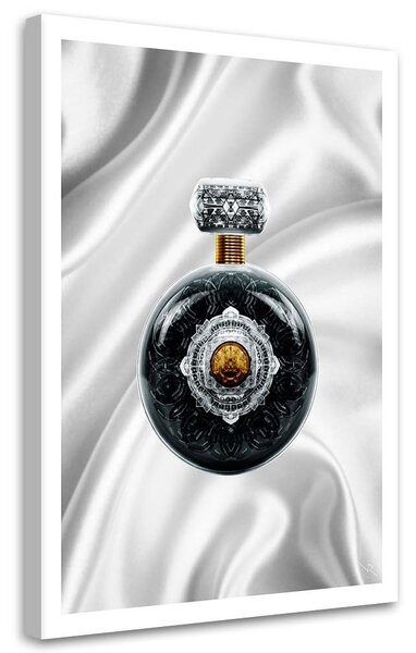 Obraz na plátně Šedý parfém na bílém pozadí - Rubiant Rozměry: 40 x 60 cm