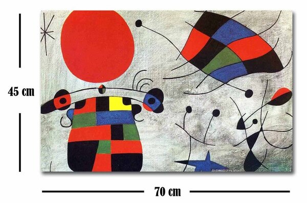 Wallity Reprodukce obrazu Joan Miró 078 45 x 70 cm
