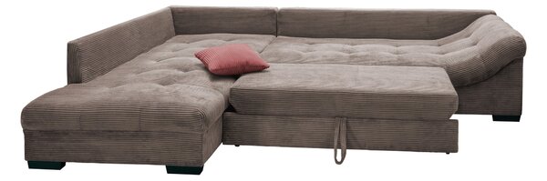 ROHOVÁ SEDAČKA, textil, šedohnědá P & B - Sedací soupravy, Online Only