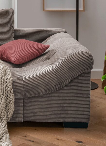 ROHOVÁ SEDAČKA, textil, šedohnědá P & B - Sedací soupravy, Online Only