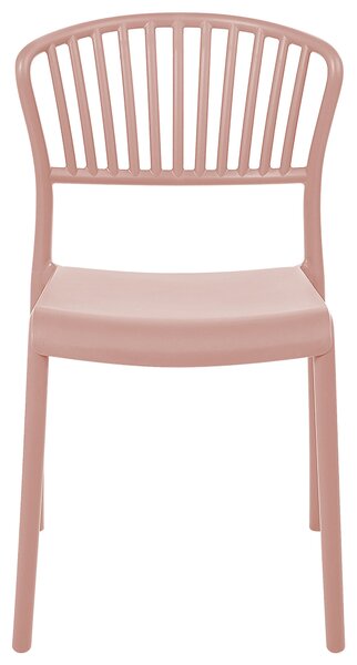 Sada 4 zahradních židlí GELA Pastelově růžová
